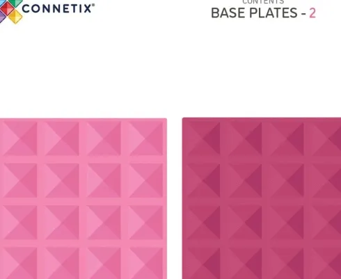 Connetix - Base Plate - Pastel Pink & Berry - Ct-P-Pb002-Bp