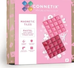 Connetix - Base Plate - Pastel Pink & Berry - Ct-P-Pb002-Bp