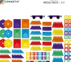 Connetix - Mega Pack Magnetsæt 212 Dele - Rainbow - Ct-R-00212-Me