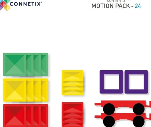 Connetix - Motion Pack - Magnetsæt 24 Dele - Ct-R-00024-Mo