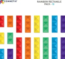 Connetix - Ractangle Pack - 18 Dele - Rainbow - Ct-R-00018-Re