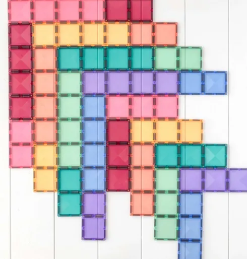 Connetix - Ractangle Pack - Magnetsæt 24 Dele - Pastel - Ct-P-00024-Re