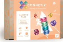 Connetix - Square Pack - Magnetsæt 40 Dele - Pastel - Ct-P-00040-Sq