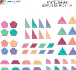 Connetix - Udvidelsessæt 48 Dele - Pastel - Ct-P-00048-Se