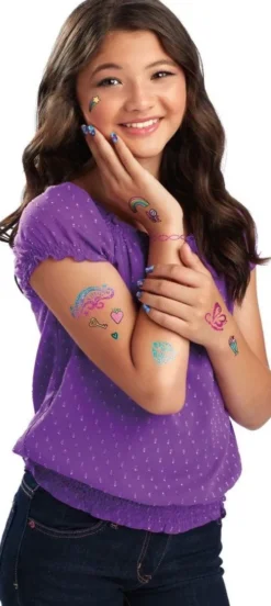 Cra-Z-Art - My Look Sparkling Glitter Tattoos & Nails - Kit Til Børn