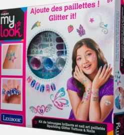 Cra-Z-Art - My Look Sparkling Glitter Tattoos & Nails - Kit Til Børn