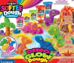 Cra-Z-Art - Softee Dough - Dino Glow Dough Sæt - Lexibook