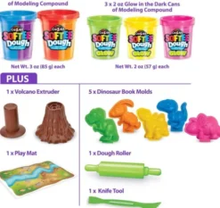Cra-Z-Art - Softee Dough - Dino Glow Dough Sæt - Lexibook