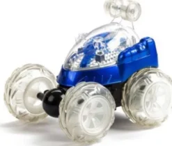 Crazy Tumbler Stunt Car - Fjernstyret Rc Bil Med Lys - Blå - Yinrun