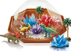 Crystal Growing - Dinosaur Terrarium Sæt Med 3 Dinosaurer