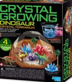 Crystal Growing - Dinosaur Terrarium Sæt Med 3 Dinosaurer