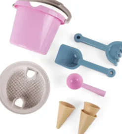 Dantoy - Bio Sandlegetøj - Isvafler - Pink - 8 Dele