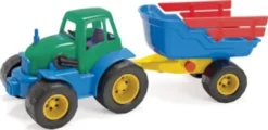 Dantoy - Classic Recycled Traktor Legetøj Med Anhænger - Plastik