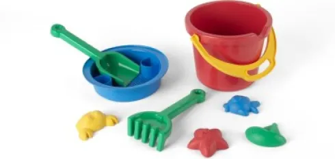 Dantoy - Strandsæt Til Børn - Inkl. Spand, Si, Skovl, Rive - 8 Dele