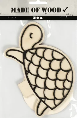 Dekorationsfigur - Skildpadde - Træ