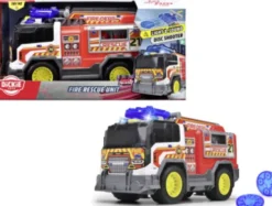Dickie Toys - Brandbil Legetøj Med Lys Og Lyd - Fire Rescue Unit