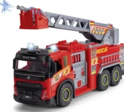 Dickie Toys - Brandbil Legetøj Med Lyd, Lys Og Stige