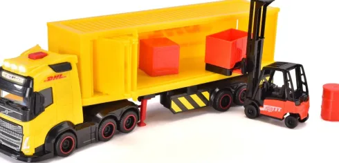 Dickie Toys - Dhl Legetøjs Lastbil Med Lyd Og Lys