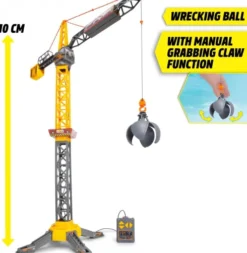 Dickie Toys - Mighty Crane - Fjernstyret Kran Legetøj - 110 CM
