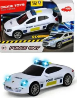 Dickie Toys - Police Unit - Dansk Politibil Legetøj Med Lyd Og Lys