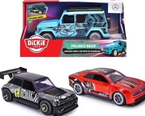 Dickie Toys - Pullback Racer - Racerbil Legetøj - Assorteret
