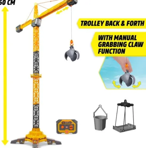 Dickie Toys - Rc Fjernstyret Kæmpe Titan Kran - Med Lys