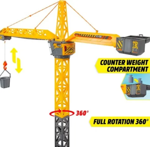 Dickie Toys - Rc Fjernstyret Kæmpe Titan Kran - Med Lys