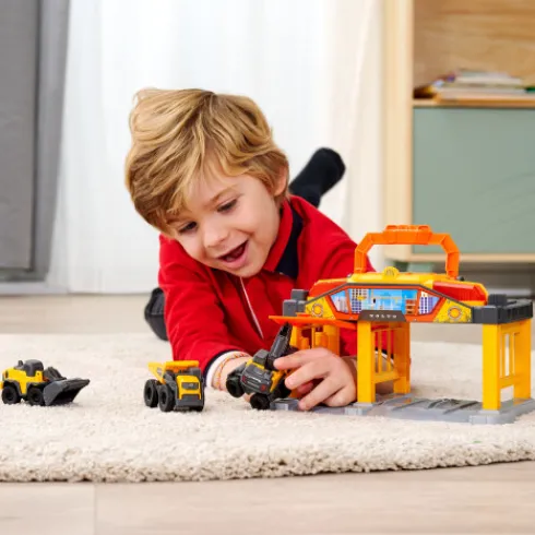Dickie Toys - Volco Micro Construction Station - Med Lys Og Lyd