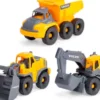 Dickie Toys - Volvo Tough Workers - Byggepladskøretøjer - 3-Pak