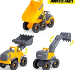 Dickie Toys - Volvo Tough Workers - Byggepladskøretøjer - 3-Pak