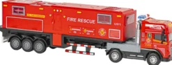 Die-Cast Fire Truck With Trailer, Light & Sound - Klx Toys