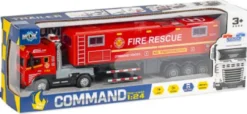 Die-Cast Fire Truck With Trailer, Light & Sound - Klx Toys