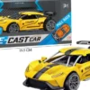Die-Cast Pull Back Car W/Sound & 'Try-Me', Yellow - Klx Toys