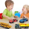 Die-Cast Pull Back Car W/Sound & 'Try-Me', Blue - Klx Toys
