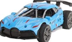 Die-Cast Pull Back Car W/Sound & 'Try-Me', Blue - Klx Toys