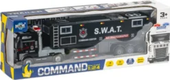 Die-Cast S.W.A.T Truck With Trailer, Light & Sound - Klx Toys