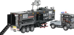 Die-Cast S.W.A.T Truck With Trailer, Light & Sound - Klx Toys