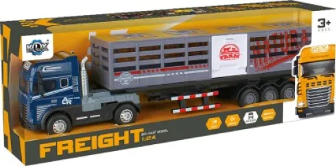 Die-Cast Truck W/Animal Trailer, Light & Sound - Klx Toys