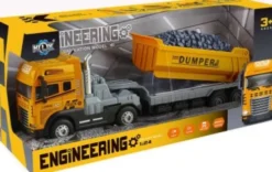 Die-Cast Truck W/Dumper, Friction, Light & Sound - Klx Toys