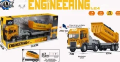 Die-Cast Truck W/Dumper, Friction, Light & Sound - Klx Toys