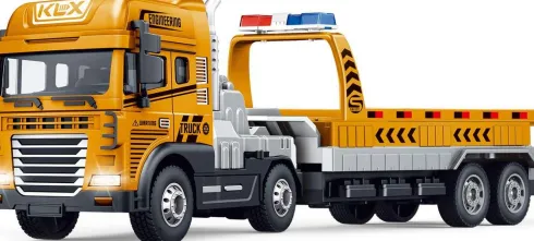 Die-Cast Truck W/Hanger, Bulldozer Light & Sound - Klx Toys