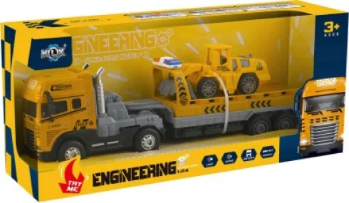 Die-Cast Truck W/Hanger, Bulldozer Light & Sound - Klx Toys