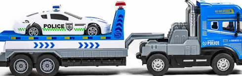 Die-Cast Truck W/Hanger, Police Car, Light & Sound - Klx Toys