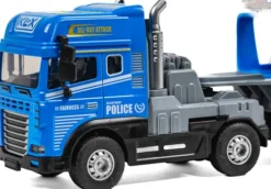 Die-Cast Truck W/Hanger, Police Car, Light & Sound - Klx Toys