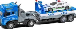 Die-Cast Truck W/Hanger, Police Car, Light & Sound - Klx Toys