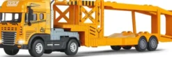 Die-Cast Truck With Auto Trailer W/Light & Sound - Klx Toys