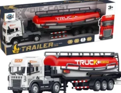Die-Cast Truck With Tank Trailer W/Light & Sound - Klx Toys