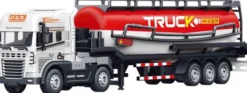 Die-Cast Truck With Tank Trailer W/Light & Sound - Klx Toys