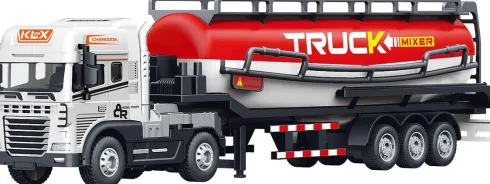 Die-Cast Truck With Tank Trailer W/Light & Sound - Klx Toys