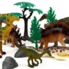 Dinosaur Figurer - 30 Stk I Bøtte - Med Ar Funktion - Wenno